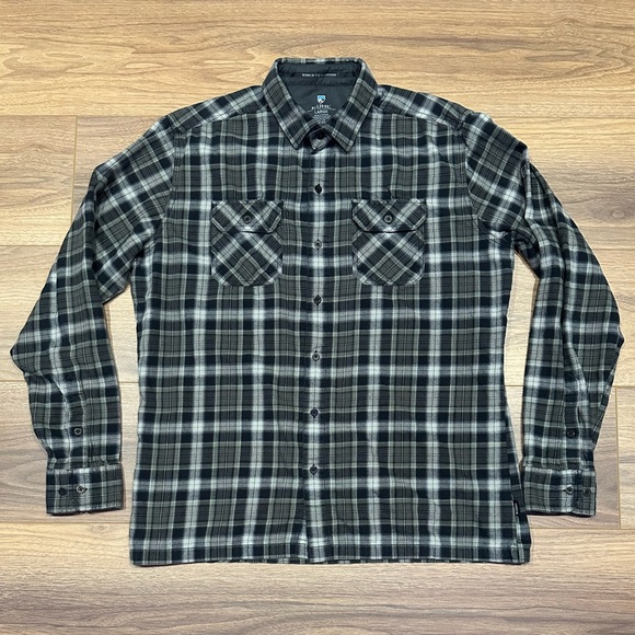 Kuhl Other - Kuhl Dillingr Button Down Shirt in Gray/Black Plaid Size Large